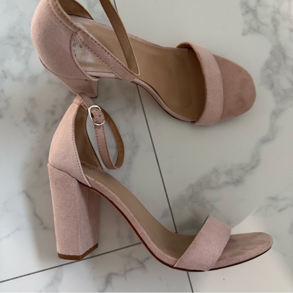 a new day Blush Pink Block Heel Sandals